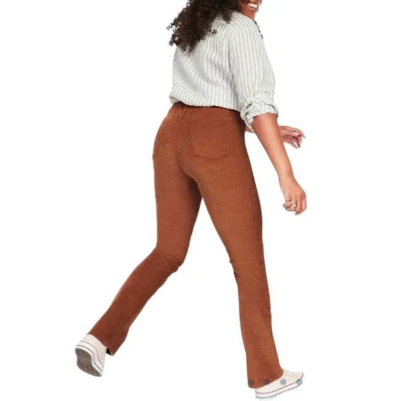 NWT Old Navy Extra High-Waisted Kicker Corduroy Boot-Cut Pants for Women - Picture 3 of 7